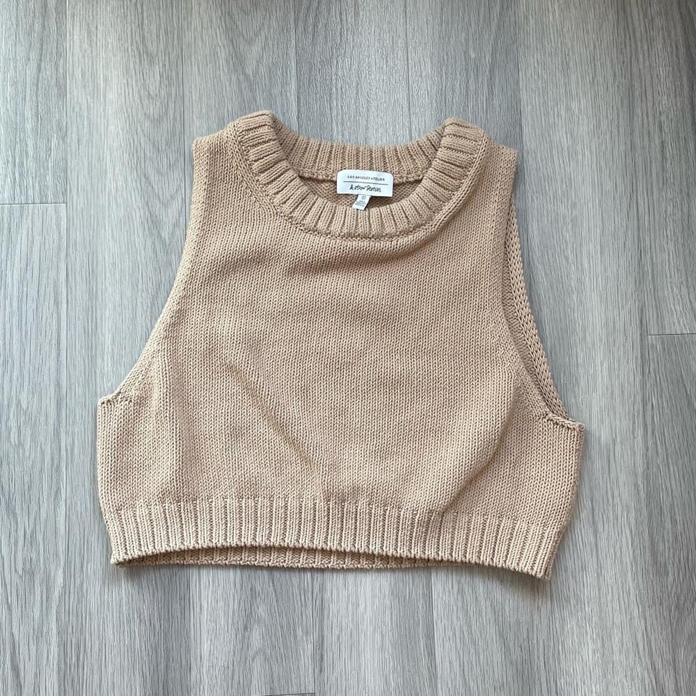 & other stories cropped cotton knit tank